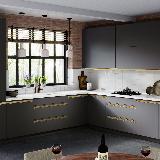 Профиль-ручка крепление саморезами для фасада 16мм,  золото матовое (анод), L-3000мм