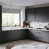 Профиль-ручка L=896мм крепление саморезами белый матовый (краска RAL 9003) Профиль-ручка L=896мм крепление саморезами белый матовый (краска RAL 9003)