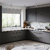 Профиль-ручка L=896мм крепление саморезами золото матовое (краска) Профиль-ручка L=896мм крепление саморезами золото матовое (краска)