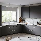 Профиль-ручка крепление саморезами белый матовый (краска RAL9016), L-3000мм