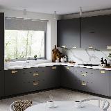 Ручка-раковина 128/160мм золото матовое