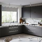 Профиль-ручка врезная для фасада 18мм, алюминий матовый (анод), L-3000мм