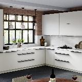 Профиль-ручка L=596мм крепление саморезами черный матовый (краска RAL 9005)