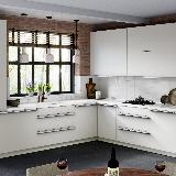 Профиль-ручка крепление саморезами белый матовый (краска RAL9016), L-3000мм