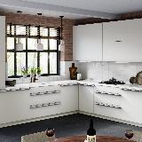 Профиль-ручка 32мм (L=60мм) крепление саморезами белый матовый (краска RAL 9003) Профиль-ручка 32мм (L=60мм) крепление саморезами белый матовый (краска RAL 9003)