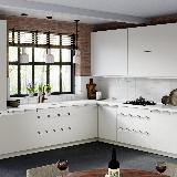 Профиль-ручка врезная для фасада 18мм, белый матовый (краска RAL9016), L-3000мм