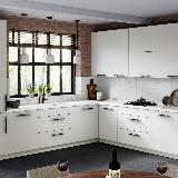 Ручка-скоба 160мм L=300мм, черный матовый/золото матовое