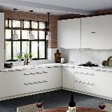 Профиль-ручка крепление саморезами белый матовый (краска RAL9016), L-3000мм