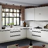 Профиль-ручка крепление саморезами для фасада 16мм, графит (краска), L-3000мм