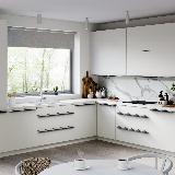 Профиль-ручка 200мм крепление саморезами графит (краска)