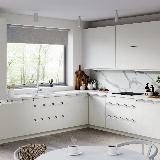 Профиль-ручка врезная для фасада 18мм, белый матовый (краска RAL9016), L-3000мм