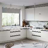 Профиль-ручка крепление саморезами для фасада 16мм, графит (краска), L-3000мм