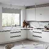 Профиль-ручка крепление саморезами для фасада 16мм, графит (краска), L-3000мм