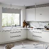 Профиль-ручка крепление саморезами для фасада 18мм, алюминий матовый (анод), L-3000мм