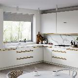 Профиль-ручка крепление саморезами для фасада 16мм,  золото матовое (анод), L-3000мм