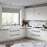 Профиль-ручка 600мм крепление саморезами алюминий матовый (анод)