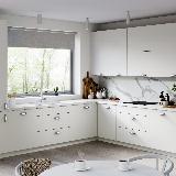 Ручка-кнопка серебро состаренное/керамика молочная