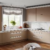 Профиль-ручка врезная для фасада 18мм, белый матовый (краска RAL9016), L-3000мм