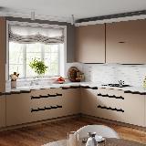 Профиль-ручка крепление саморезами для фасада 16мм, черный матовый (анод), L-3000мм