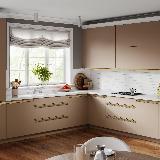 Профиль-ручка крепление саморезами для фасада 18мм,  золото матовое (анод), L-3000мм