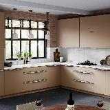 Профиль-ручка 128мм (L=196мм) крепление саморезами белый матовый (краска RAL 9003)