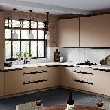 Профиль-ручка крепление саморезами для фасада 16мм, черный матовый (анод), L-3000мм