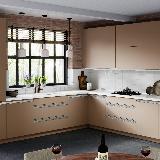 Профиль-ручка крепление саморезами для фасада 16мм, алюминий матовый (анод), L-3000мм