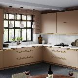 Профиль-ручка крепление саморезами для фасада 18мм,  золото матовое (анод), L-3000мм