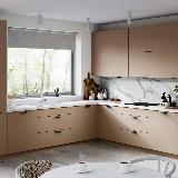 Профиль-ручка крепление саморезами черный матовый (краска RAL 9005), L-3000мм