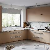 Профиль-ручка крепление саморезами белый матовый (краска RAL9016), L-3000мм