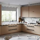 Профиль-ручка L=896мм крепление саморезами черный матовый (краска RAL 9005) Профиль-ручка L=896мм крепление саморезами черный матовый (краска RAL 9005)