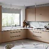 Профиль-ручка крепление саморезами графит (краска), L-3000мм