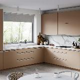 Профиль-ручка крепление саморезами белый матовый (краска RAL9016), L-3000мм