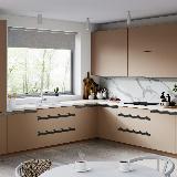 Профиль-ручка крепление саморезами для фасада 18мм, графит (краска), L-3000мм