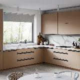 Профиль-ручка крепление саморезами для фасада 16мм, графит (краска), L-3000мм