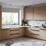 Профиль-ручка крепление саморезами графит (краска), L-3000мм