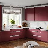 Профиль-ручка крепление саморезами для фасада 16мм, белый матовый (краска RAL9016), L-3000мм