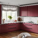 Профиль-ручка крепление саморезами для фасада 16мм, графит (краска), L-3000мм