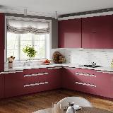 Профиль-ручка крепление саморезами для фасада 18мм, белый матовый (краска RAL9016), L-3000мм