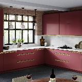 Профиль-ручка крепление саморезами для фасада 16мм,  золото матовое (анод), L-3000мм