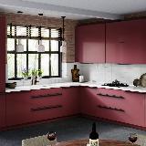 Профиль-ручка 32мм (L=60мм) крепление саморезами черный матовый (краска RAL 9005) Профиль-ручка 32мм (L=60мм) крепление саморезами черный матовый (краска RAL 9005)