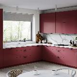 Профиль-ручка крепление саморезами черный матовый (краска RAL 9005), L-3000мм