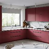 Профиль-ручка крепление саморезами графит (краска), L-3000мм