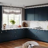 Ручка-скоба 128мм бронза состаренная/керамика белые узоры