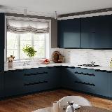 Профиль-ручка крепление саморезами для фасада 16мм, черный матовый (анод), L-3000мм