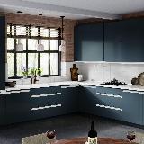 Профиль-ручка врезная для фасада 18мм, белый матовый (краска RAL9016), L-3000мм