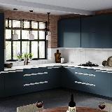 Профиль-ручка крепление саморезами для фасада 18мм, белый матовый (краска RAL9016), L-3000мм