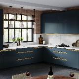 Профиль-ручка крепление саморезами для фасада 18мм,  золото матовое (анод), L-3000мм