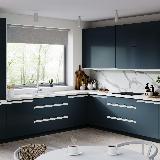 Профиль-ручка врезная для фасада 18мм, белый матовый (краска RAL9016), L-3000мм