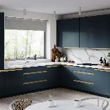 Профиль-ручка крепление саморезами для фасада 18мм,  золото матовое (анод), L-3000мм